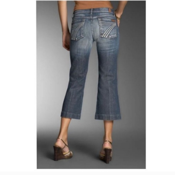 Women's Size 28 For All Mankind "Dojo" Capri Jeans - Picture 2 of 5